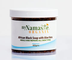 African Black soap with Pure Aloe Vera gel and Turmeric...Skin Repair Formula - Namaste Organics