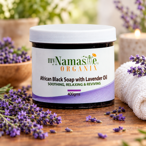 Relaxing African Black Soap Body Wash With Lavender oil... Great for re-hydrating dry skin