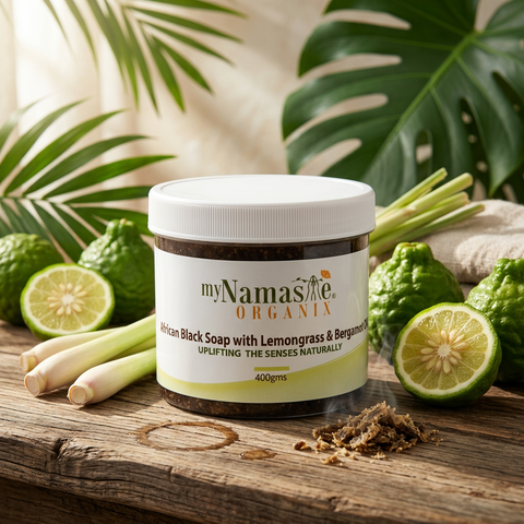 African Black Soap Uplifting Body Wash With Lemongrass and Bergamot...Oily skin Formula