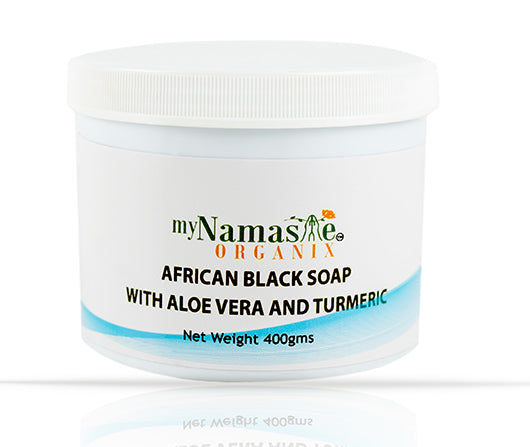 African Black soap with Pure Aloe Vera gel and Turmeric...Skin Repair Formula