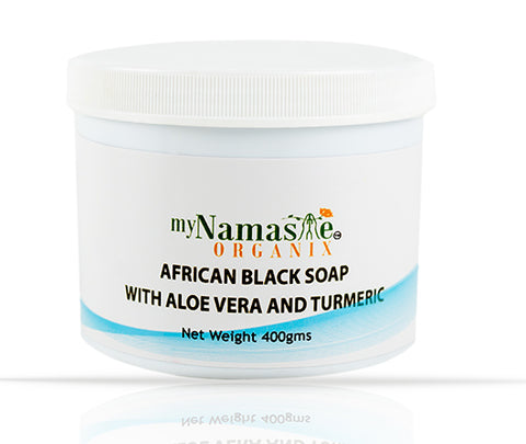 African Black soap with Pure Aloe Vera gel and Turmeric...Skin Repair Formula