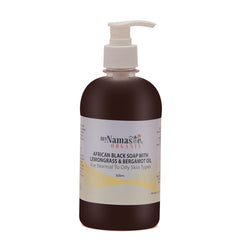 African Black Soap Uplifting Body Wash With Lemongrass and Bergamot...Oily skin Formula - Namaste Organics