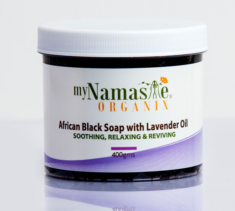 Relaxing African Black Soap Body Wash With Lavender oil... Great for re-hydrating dry skin - Namaste Organics