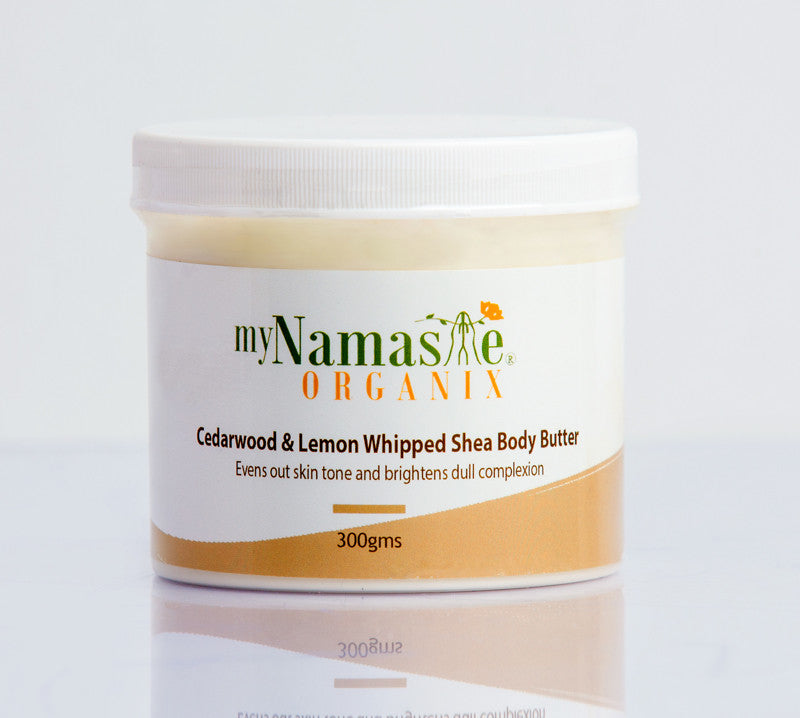 Cedar wood and Lemon Whipped Shea Body Butter ...Brightening daily moisture. - Namaste Organics